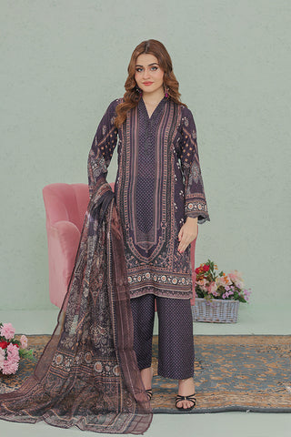 GF-01-Unstitched Printed Lawn Suit – 3-Piece